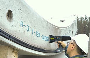 隧道管片追溯標識設備—德國EBS260智能手持噴碼機